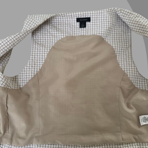 HALOGEN Women’s Checkered Vest – Small - Picture 3 of 5